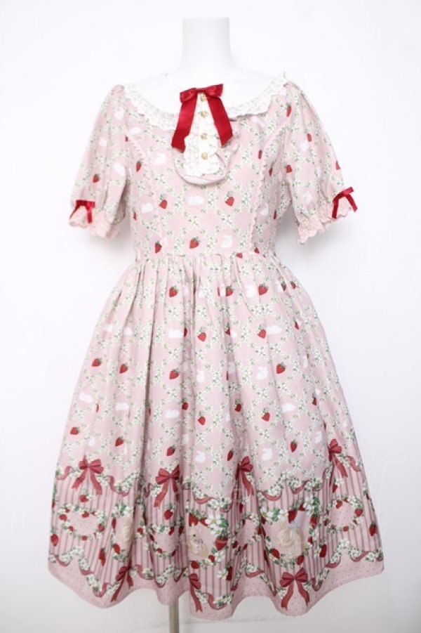 画像1: axes femme kawaii / ベリーフィールズワンピース  ピンク Y-26-04-01-138-AX-BL-SZ-ZY (1)