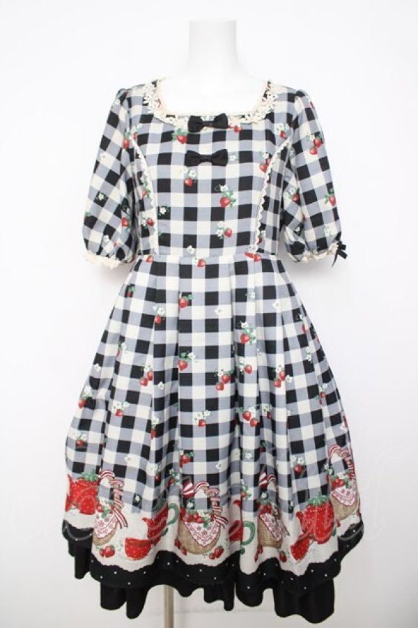 画像1: axes femme kawaii / ベリーズピクニックワンピース  黒 Y-26-04-01-139-AX-OP-SZ-ZY (1)