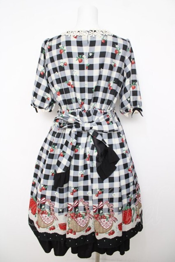 画像2: axes femme kawaii / ベリーズピクニックワンピース  黒 Y-26-04-01-139-AX-OP-SZ-ZY (2)