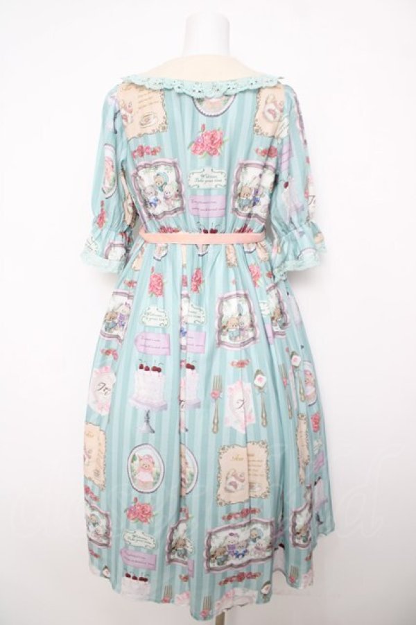 画像2: axes femme kawaii / ティティ×ベアファミリーワンピース  ミント Y-26-04-01-140-AX-OP-SZ-ZY (2)