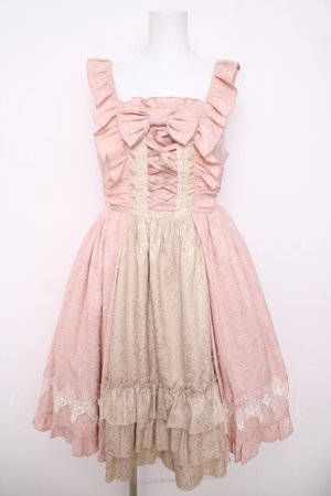 画像: axes femme kawaii / ロココジャンパースカート  ピンク Y-26-04-01-147-AX-OP-SZ-ZY