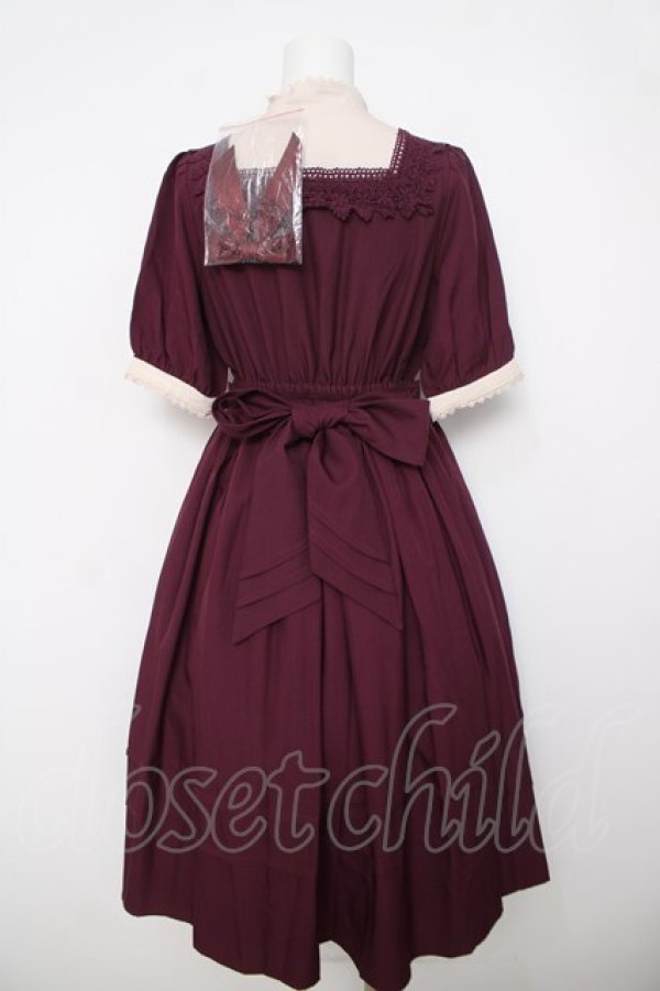 画像2: axes femme kawaii / エレガントドールワンピース  ワイン Y-26-04-01-149-AX-OP-SZ-ZY (2)