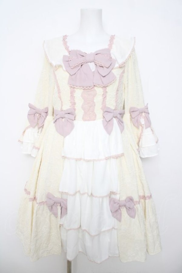 画像1: axes femme kawaii / メアリー姫袖ドレス  生成り Y-26-04-01-150-AX-OP-SZ-ZY (1)