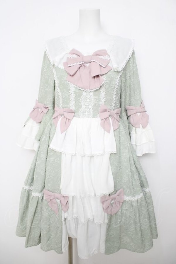 画像1: axes femme kawaii / メアリー姫袖ドレス  ミント Y-26-04-01-151-AX-OP-SZ-ZY (1)