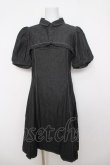 画像1: Fi.n.t / パフスリーブデニムレイヤードワンピース F 黒 Y-26-04-01-155-CA-OP-SZ-ZY (1)