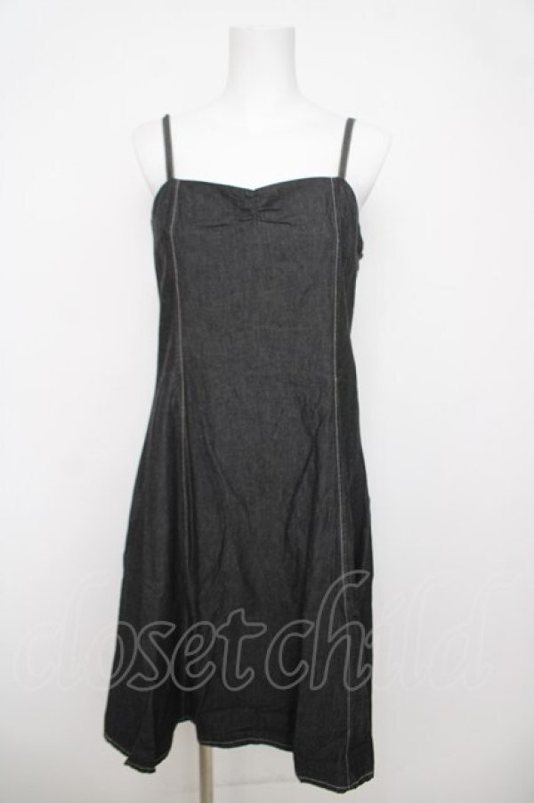 画像3: Fi.n.t / パフスリーブデニムレイヤードワンピース F 黒 Y-26-04-01-155-CA-OP-SZ-ZY (3)