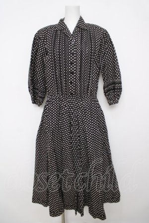 画像: INGEBORG / ドット柄ワンピース F 黒 Y-26-04-01-158-LO-OP-SZ-ZY