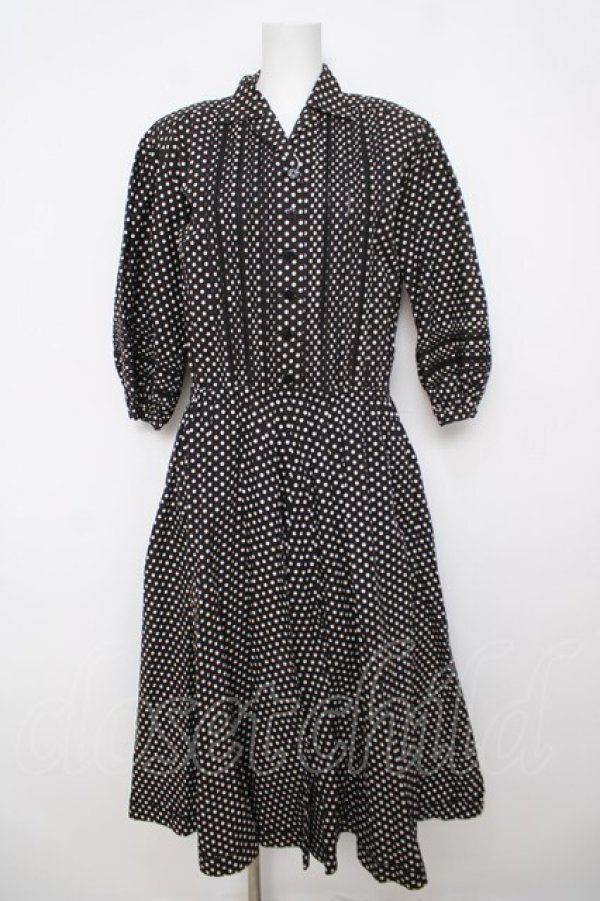 画像1: INGEBORG / ドット柄ワンピース F 黒 Y-26-04-01-158-LO-OP-SZ-ZY (1)