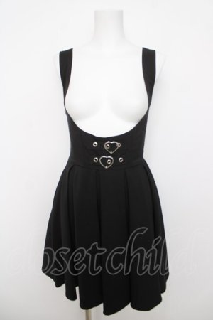 画像: DARK IN LOVE / ハートバックルジャンスカ  黒 Y-26-04-01-160-PU-OP-SZ-ZY