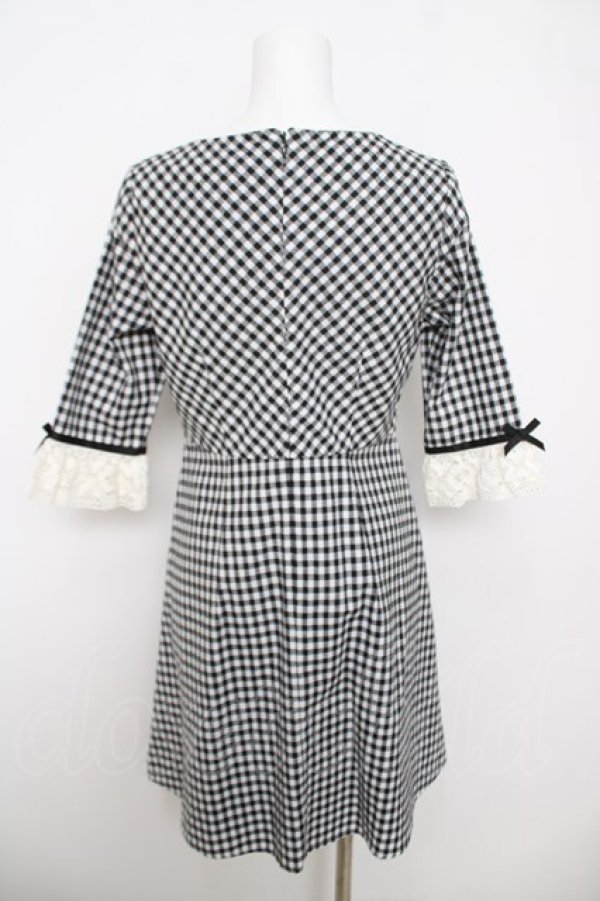 画像2: an another angelus / ギンガム柄ワンピース F 黒 Y-26-04-01-164-CA-OP-SZ-ZY (2)