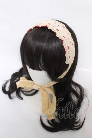 画像: romantic marionette / 薔薇レースヘッドドレス  ワイン Y-26-04-01-027-LO-AC-SZ-ZY