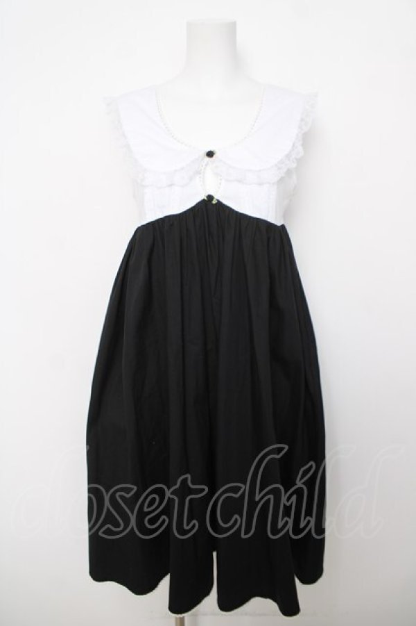 画像1: pain / ラウンドカラータックドレス F ブラック Y-26-04-01-166-LO-OP-SZ-ZY (1)