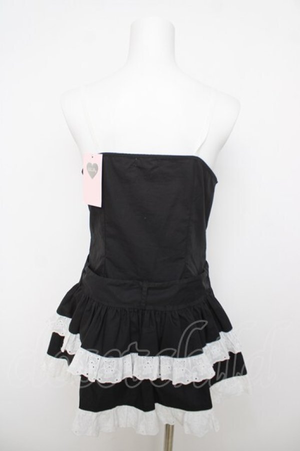 画像2: lilLilly / フリルシャツベルトキャミワンピ F ブラック Y-26-04-01-167-LO-OP-SZ-ZY (2)