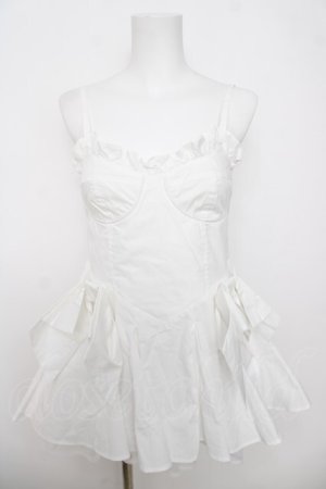 画像: lilLilly / リボンシャツミニドレス F ホワイト Y-26-04-01-168-LO-OP-SZ-ZY