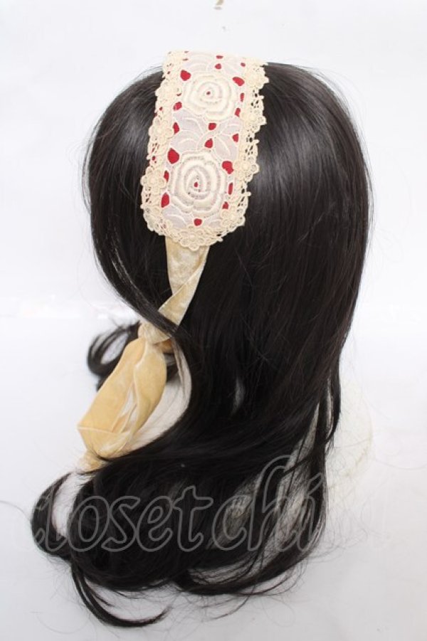 画像2: romantic marionette / 薔薇レースヘッドドレス  ワイン Y-26-04-01-027-LO-AC-SZ-ZY (2)