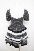 画像2: lilLilly / Starryバイカラーフリルドレス F 黒チェック Y-26-04-01-169-LO-OP-SZ-ZY (2)