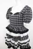 画像3: lilLilly / Starryバイカラーフリルドレス F 黒チェック Y-26-04-01-169-LO-OP-SZ-ZY (3)