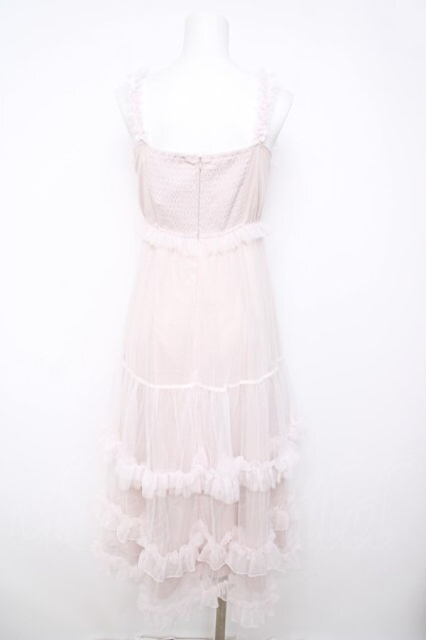 画像2: evelyn / フリルチュールキャミワンピース F ピンク Y-26-04-01-170-LO-OP-SZ-ZY (2)