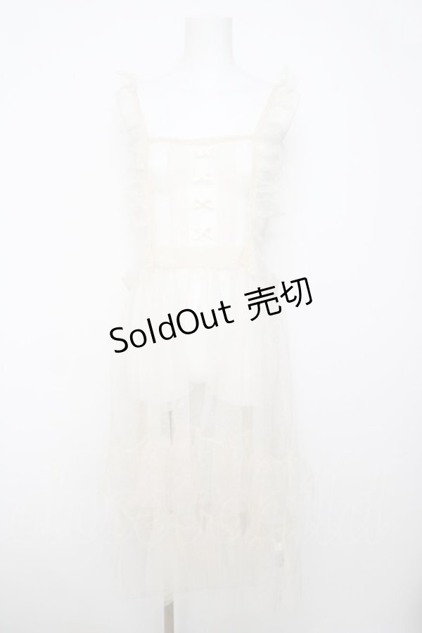 画像1: m petit by misako / TT*AOKドットリボンエプロン L 淡薄橙 Y-26-04-01-171-LO-OP-SZ-ZY (1)