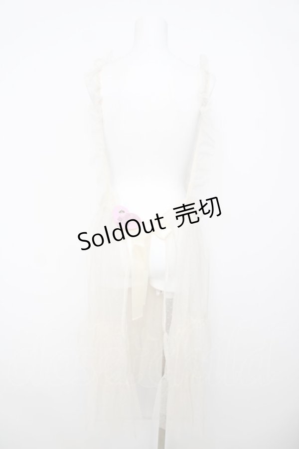 画像2: m petit by misako / TT*AOKドットリボンエプロン L 淡薄橙 Y-26-04-01-171-LO-OP-SZ-ZY (2)