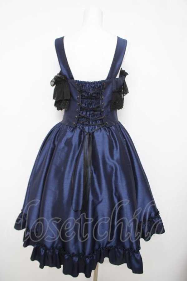 画像2: ATELIER PIERROT / Secret Chamber Corset 　ジャンパースカート  ネイビー Y-26-04-01-174-EL-OP-SZ-ZY (2)