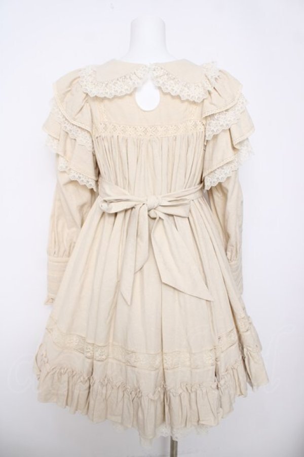 画像2: Hoshibako Works / リリアンヌ姉妹 ワンピース(ショート丈)  生成り Y-26-04-01-179-LO-OP-SZ-ZY (2)