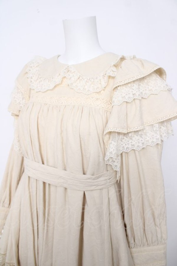 画像3: Hoshibako Works / リリアンヌ姉妹 ワンピース(ショート丈)  生成り Y-26-04-01-179-LO-OP-SZ-ZY (3)