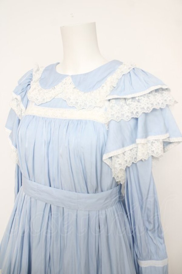 画像3: Hoshibako Works / リリアンヌ姉妹 ワンピース(ショート丈)  サックス Y-26-04-01-180-LO-OP-SZ-ZY (3)