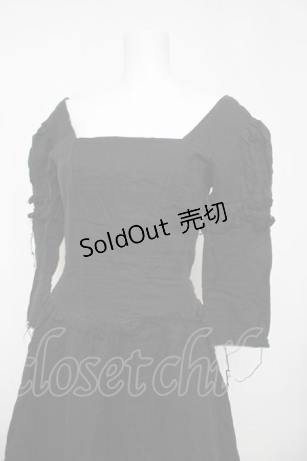 画像3: Na+H / ダメージガーゼワンピース  黒 Y-26-04-01-182-PU-OP-SZ-ZY (3)