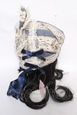 画像2: metamorphose / アンティークブーケボンネット  ブルー Y-26-04-01-029-ME-AC-AS-ZY (2)