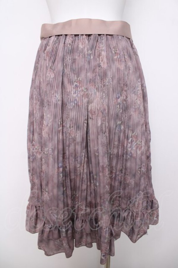 画像2: axes femme / ぼかし柄プリーツスカート  ピンク Y-26-04-01-197-AX-SK-SZ-ZY (2)