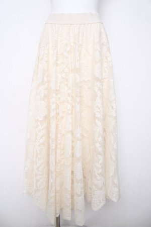 画像: axes femme / レースサーキュラースカート M 生成り Y-26-04-01-198-AX-SK-SZ-ZY