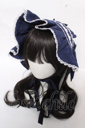 画像: axes femme kawaii / メアリーハーフボンネット  ネイビー Y-26-04-01-030-AX-AC-SZ-ZY