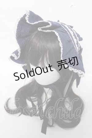 画像: axes femme kawaii / メアリーハーフボンネット  ネイビー Y-26-04-01-030-AX-AC-SZ-ZY