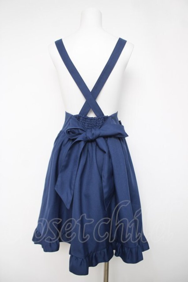 画像2: Amavel / ダブルリボンジャンパースカート  ネイビー Y-26-04-01-205-CA-OP-SZ-ZY (2)
