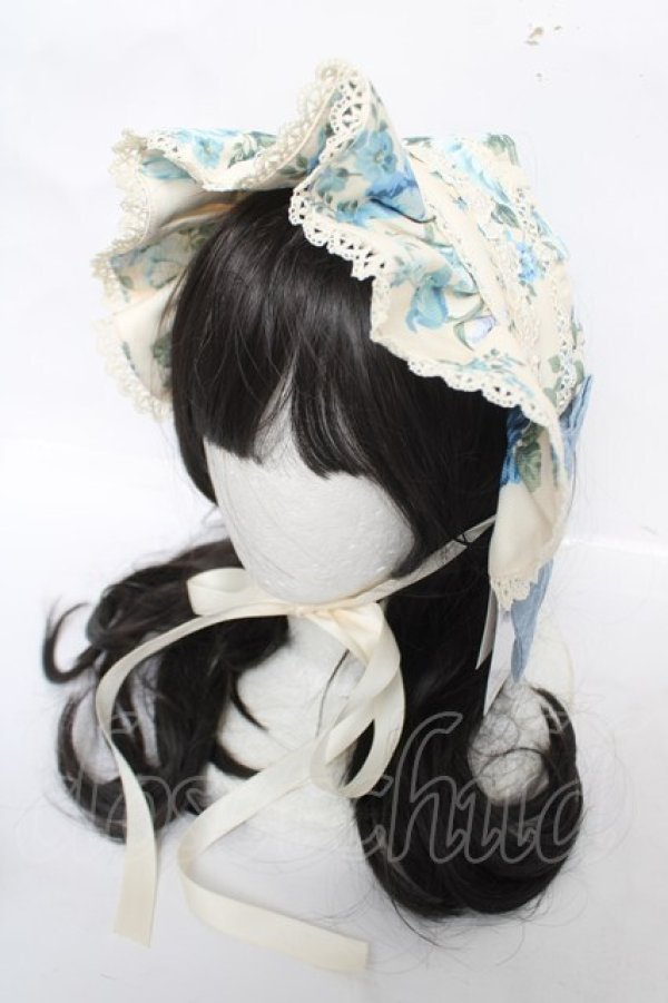 画像1: axes femme kawaii / アンティークローズ柄ハーフボンネット  生成り Y-26-04-01-031-AX-AC-SZ-ZY (1)