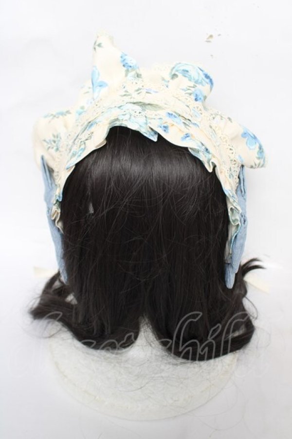 画像3: axes femme kawaii / アンティークローズ柄ハーフボンネット  生成り Y-26-04-01-031-AX-AC-SZ-ZY (3)
