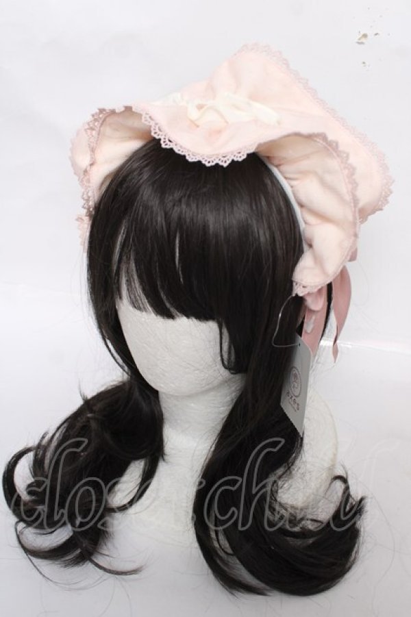 画像1: axes femme kawaii / ドットチュールフリルカチューシャ  ピンク Y-26-04-01-042-AX-AC-SZ-ZY (1)