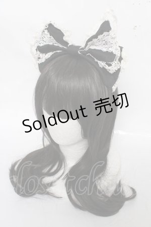 画像: BABY, THE STARS SHINE BRIGHT / レースリボンカチューシャ  ブラック/ホワイト Y-26-04-01-044-BA-ZA-SZ-ZY