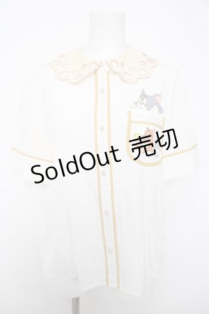 画像: axes femme POETIQUE / トムとジェリーブラウス  生成り Y-26-04-03-050-AX-BL-SZ-ZY