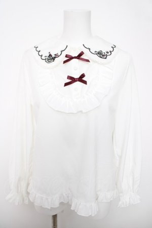 画像: axes femme POETIQUE / フリュイ・コンフィ刺繍ブラウス  白 Y-26-04-03-053-AX-BL-SZ-ZY