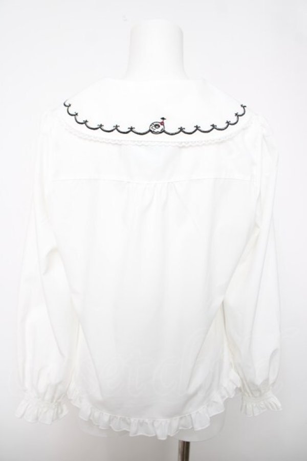画像2: axes femme POETIQUE / フリュイ・コンフィ刺繍ブラウス  白 Y-26-04-03-053-AX-BL-SZ-ZY (2)