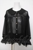 画像1: axes femme / ブルゾン風フリルシアブラウス F 黒 Y-26-04-03-055-AX-BL-SZ-ZY (1)