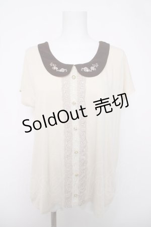 画像: axes femme / ブラウス風カットソー  生成り Y-26-04-03-062-AX-TO-SZ-ZY