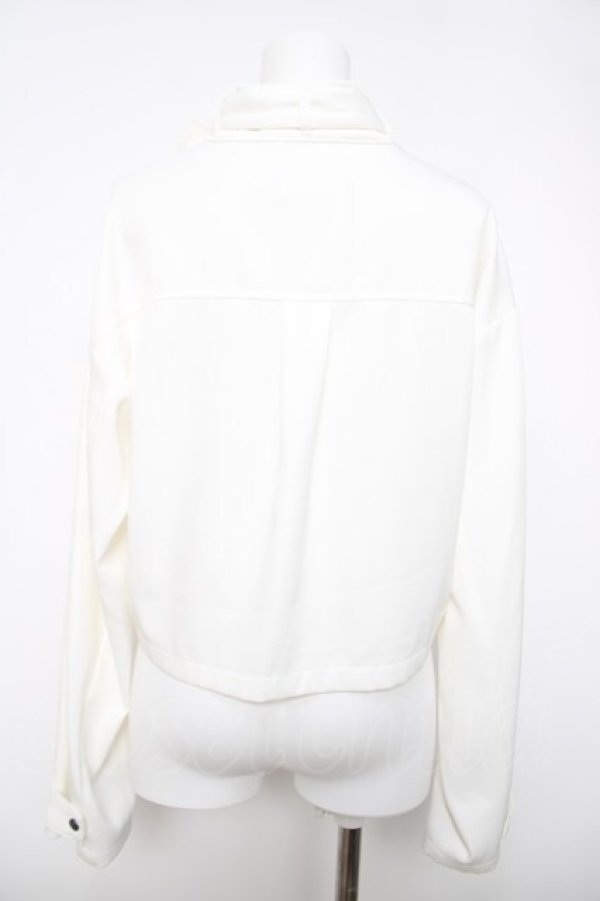 画像2: axes femme / ベルト付ショートブルゾン  白 Y-26-04-03-068-AX-JA-SZ-ZY (2)