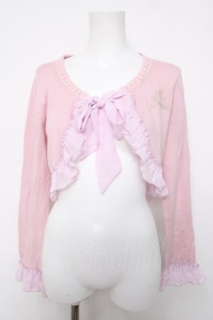 画像: axes femme kawaii / 刺繍入りボレロ  ピンク Y-26-04-03-071-AX-TO-SZ-ZY