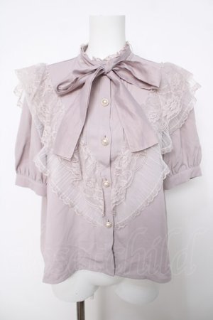 画像: Rojita / フリルレースブラウス  グレー Y-26-04-03-074-LO-BL-SZ-ZY