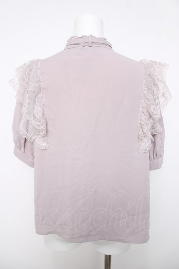 画像2: Rojita / フリルレースブラウス  グレー Y-26-04-03-074-LO-BL-SZ-ZY (2)