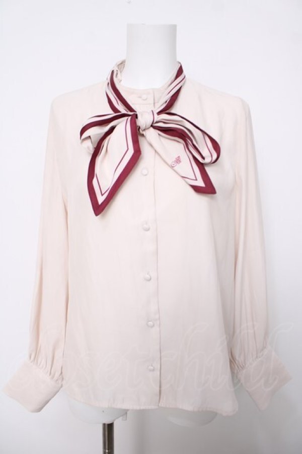 画像1: an another angelus / スカーフタイブラウス  生成り Y-26-04-03-076-CA-BL-SZ-ZY (1)