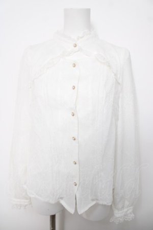 画像: Amavel / 総レースデザインブラウス  白 Y-26-04-03-079-CA-BL-SZ-ZY